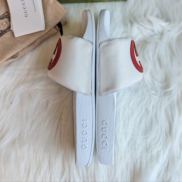 Gucci Interlocking G Logo Rubber Slide - Picture 4 of 12